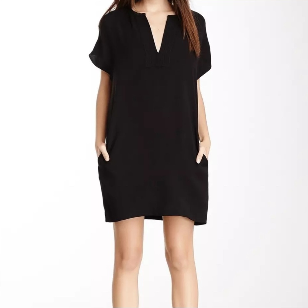 Vince Black Silk Trapunto Dress, worn once